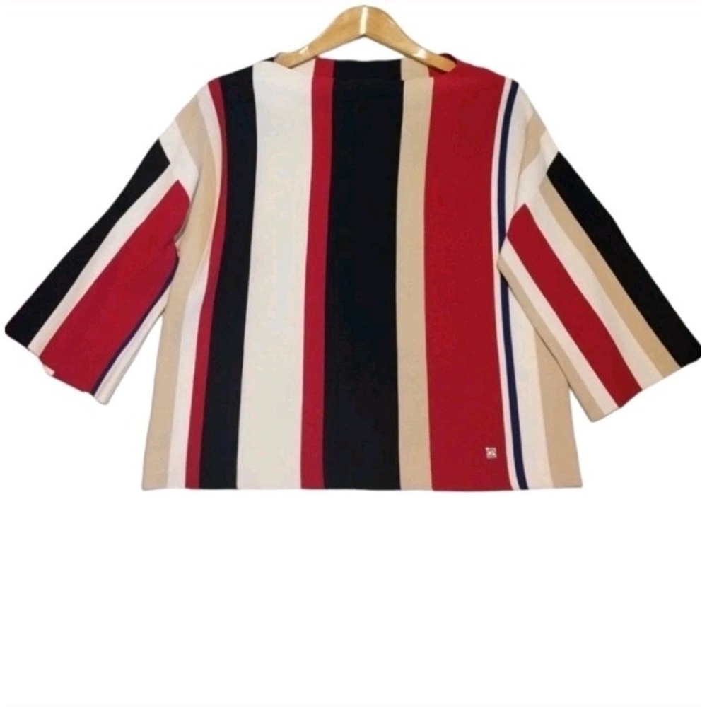 Purification Garcia Women's L Stripes Knit Pullover‎ Sweater Dopamine